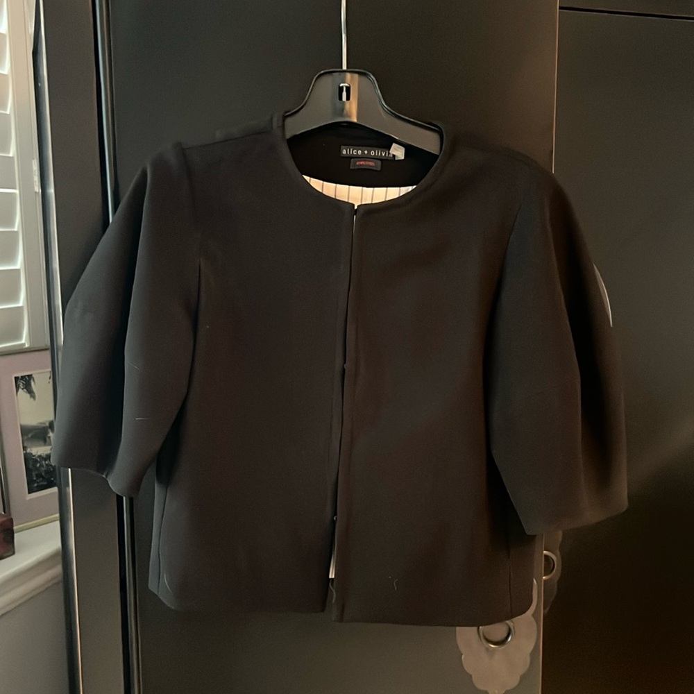 Alice + Olivia Black Bolero Jacket